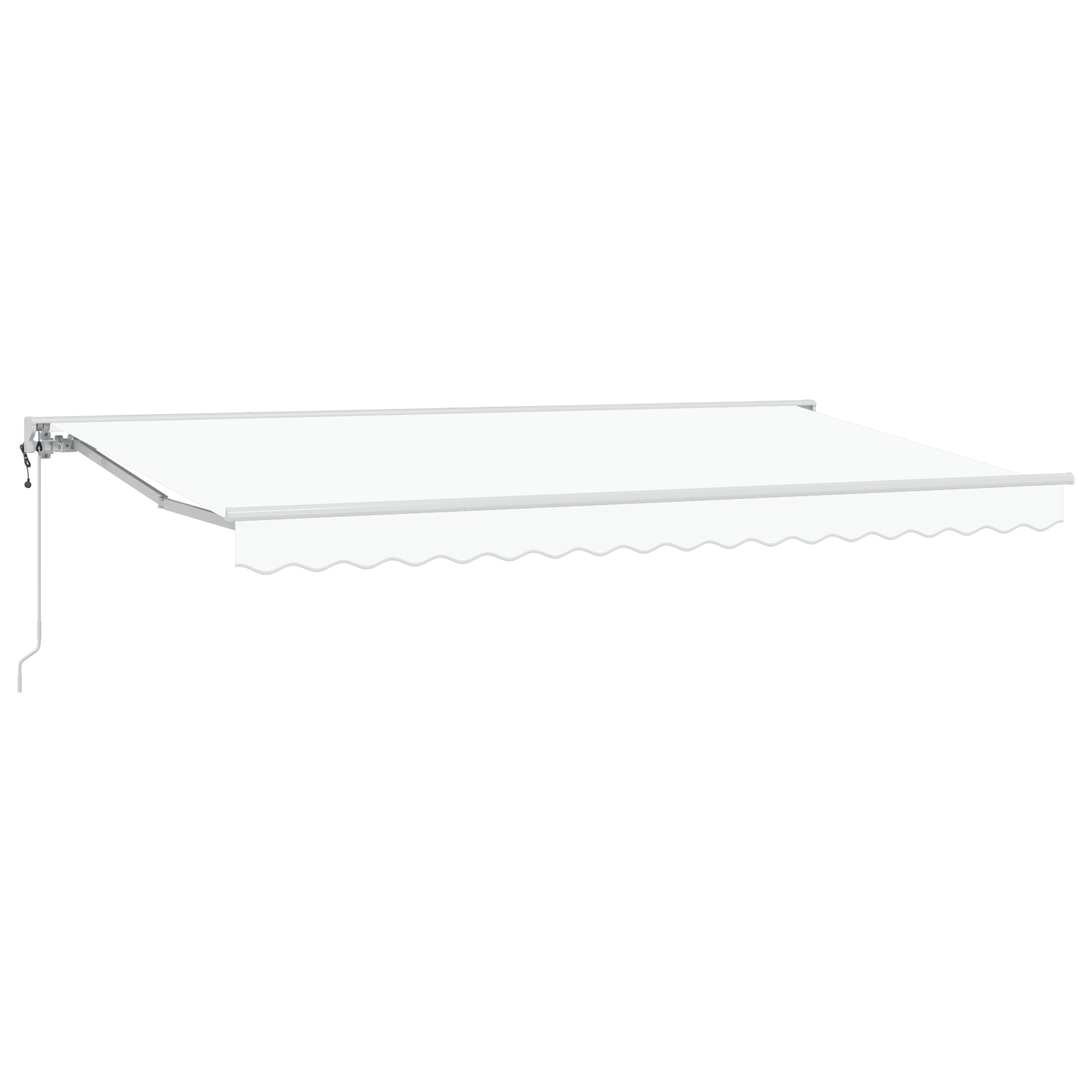 Innvendbar Markise Hvit 400x200 cm stoff