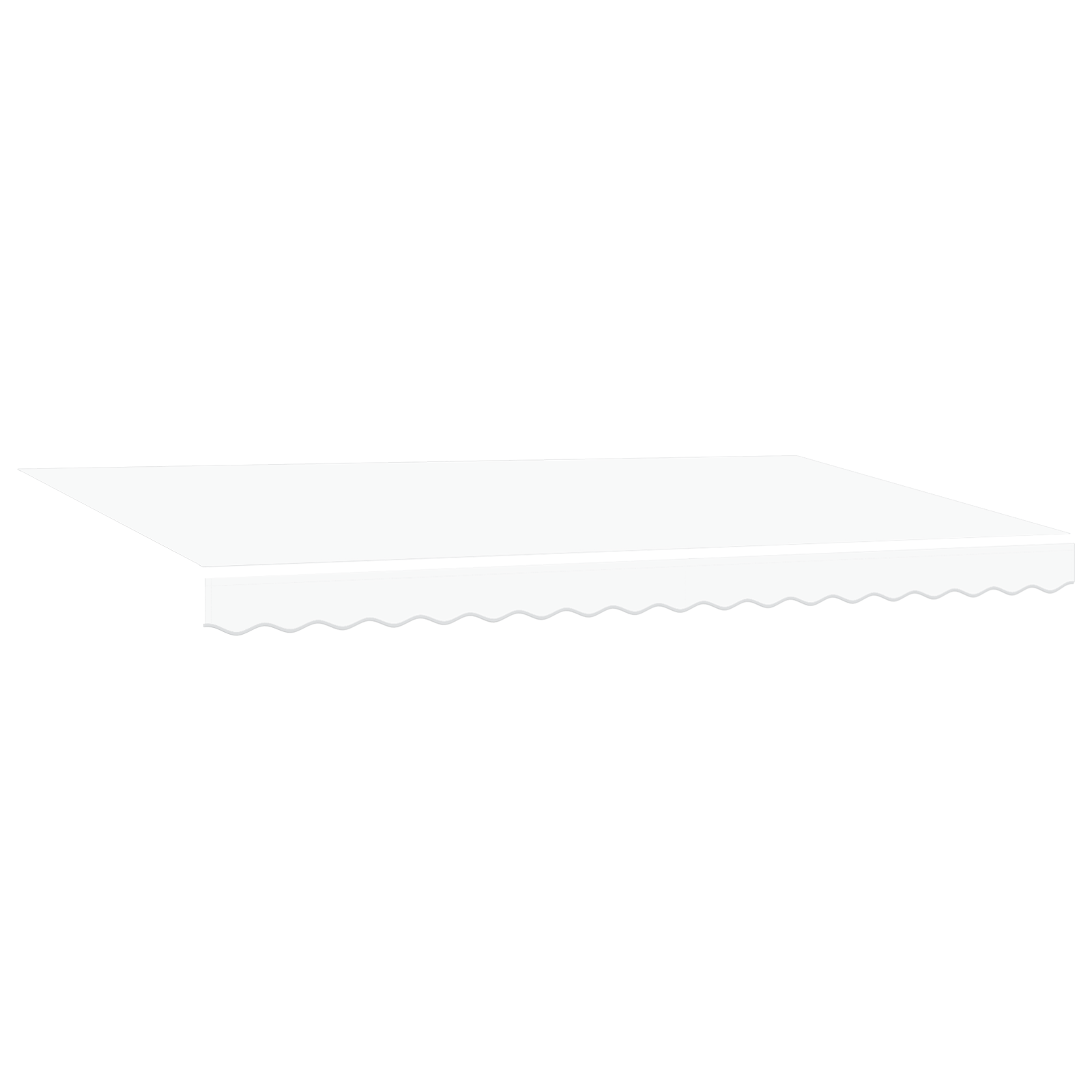 Innvendbar Markise Hvit 400x200 cm stoff