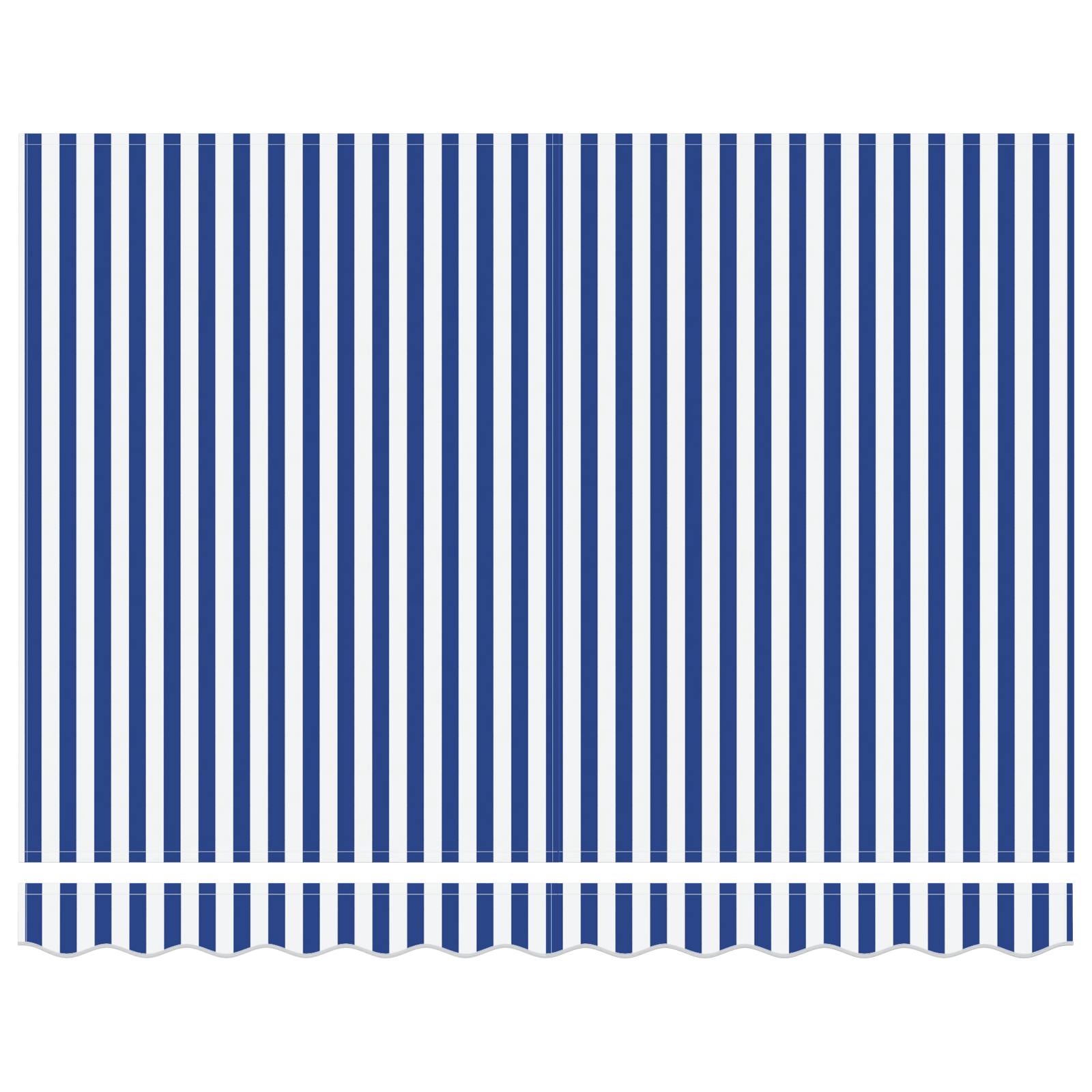 Innvendbar Markise Blå og hvit 300x250 cm stoff