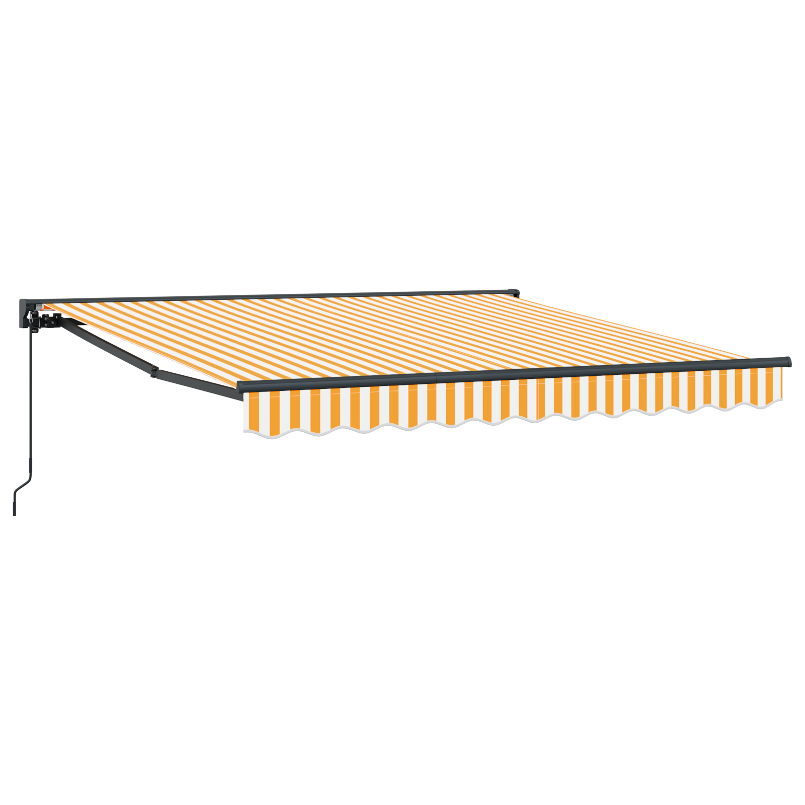 Innvendbar Markise Gul og hvit 300x250 cm stoff