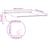 Innvendbar Markise Antrasitt 300x250 cm stoff