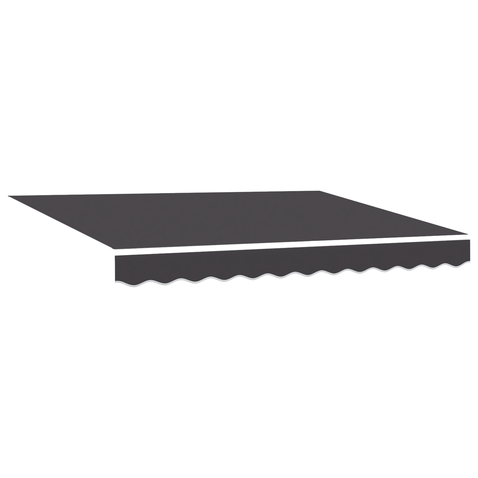 Innvendbar Markise Antrasitt 300x250 cm stoff