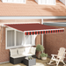 Uttrekkbar markise oransje og brun 300 x 250 cm
