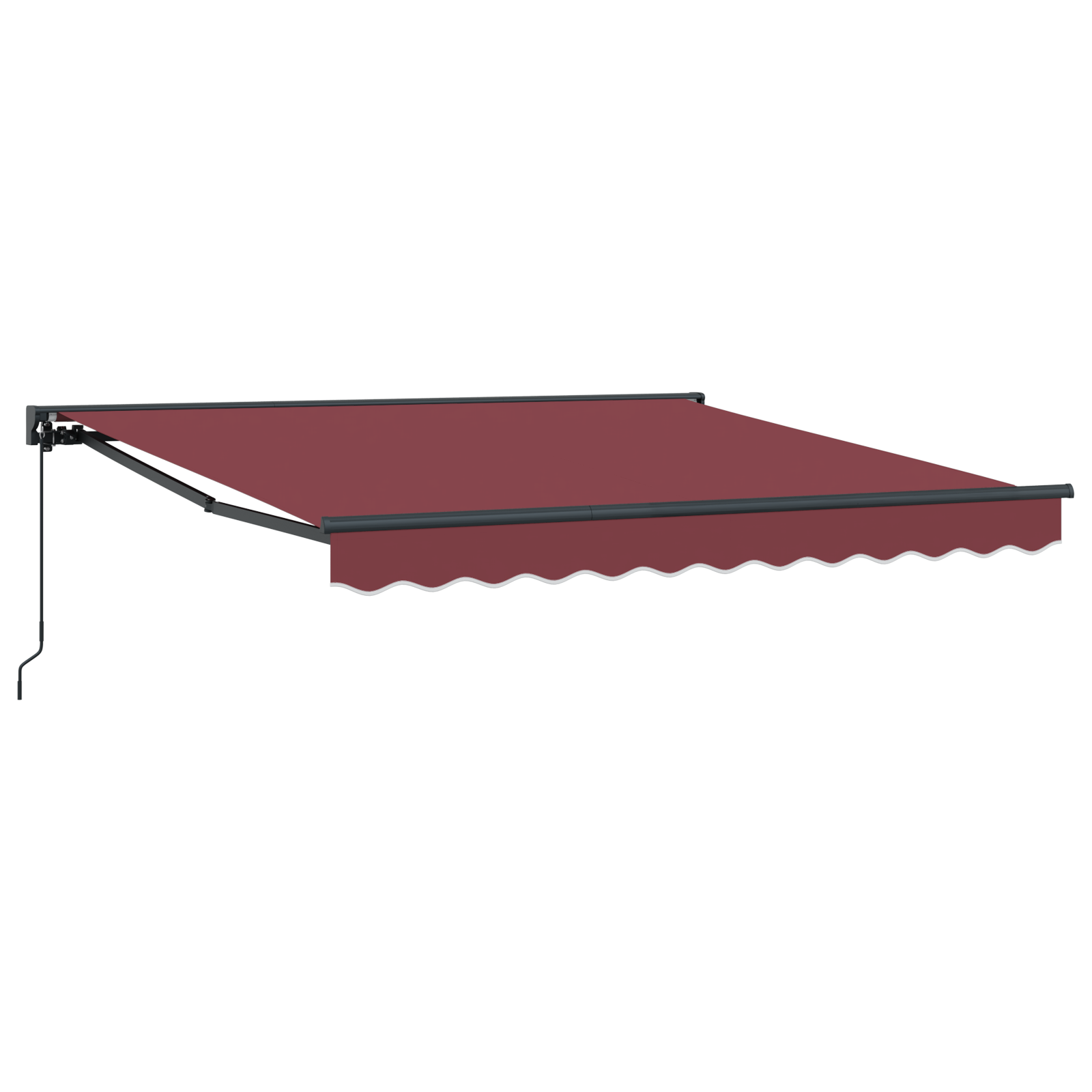 Innvendbar Markise Burgunder Rød 300x250 cm stoff