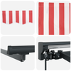 Innvendbar Markise Rød og hvit stripe 300x250 cm stoff