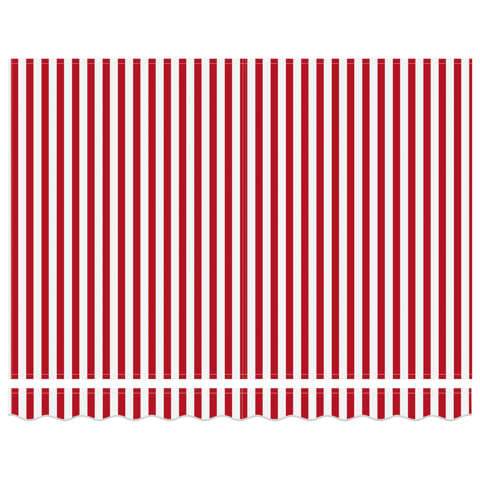 Innvendbar Markise Rød og hvit stripe 300x250 cm stoff