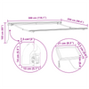 Innvendbar Markise med Flerfarget 300 x 250 cm stoff