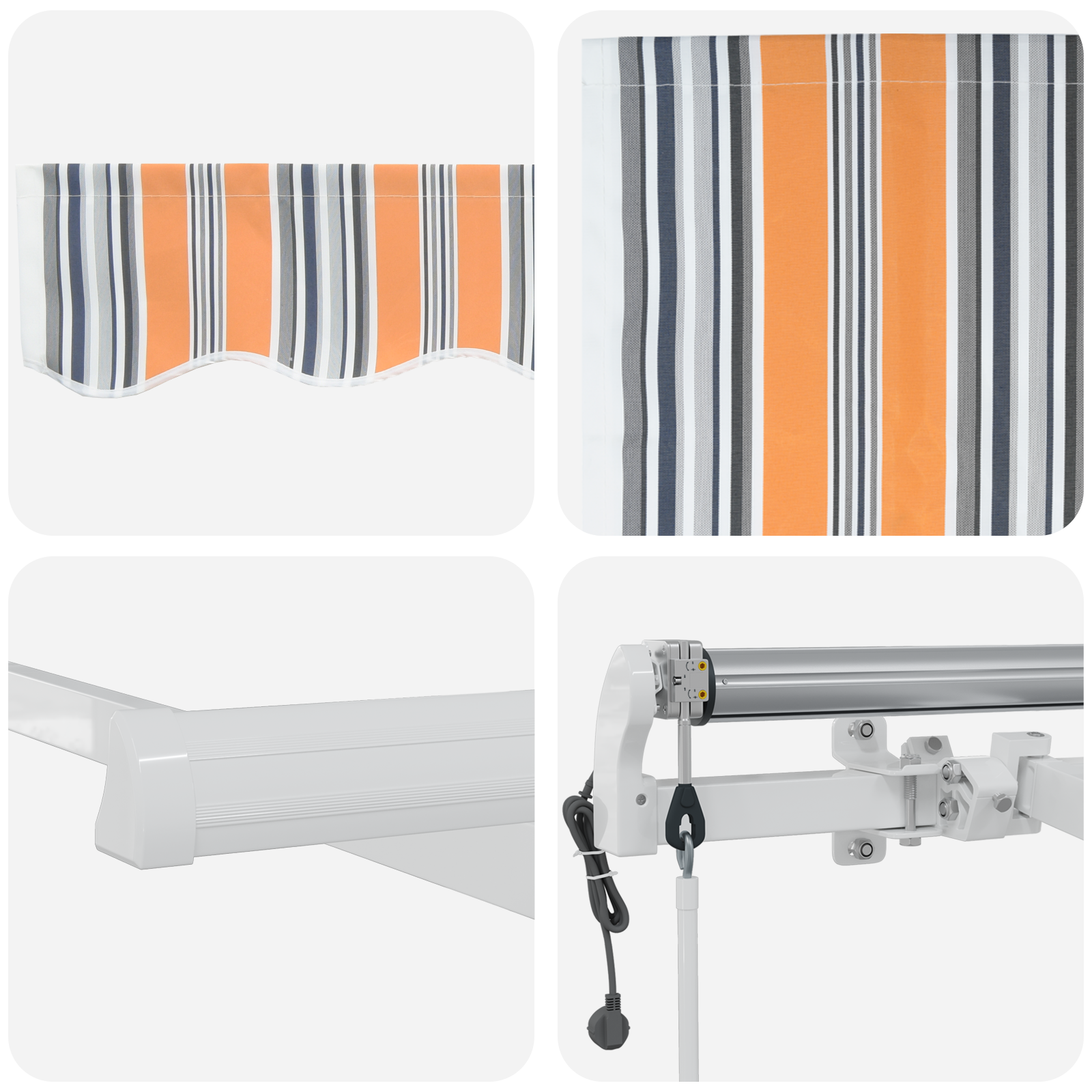 Innvendbar Markise 300 x 250 cm Flerfarget