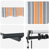 Innvendbar Markise Flerfarget 300 x 250 cm stoff