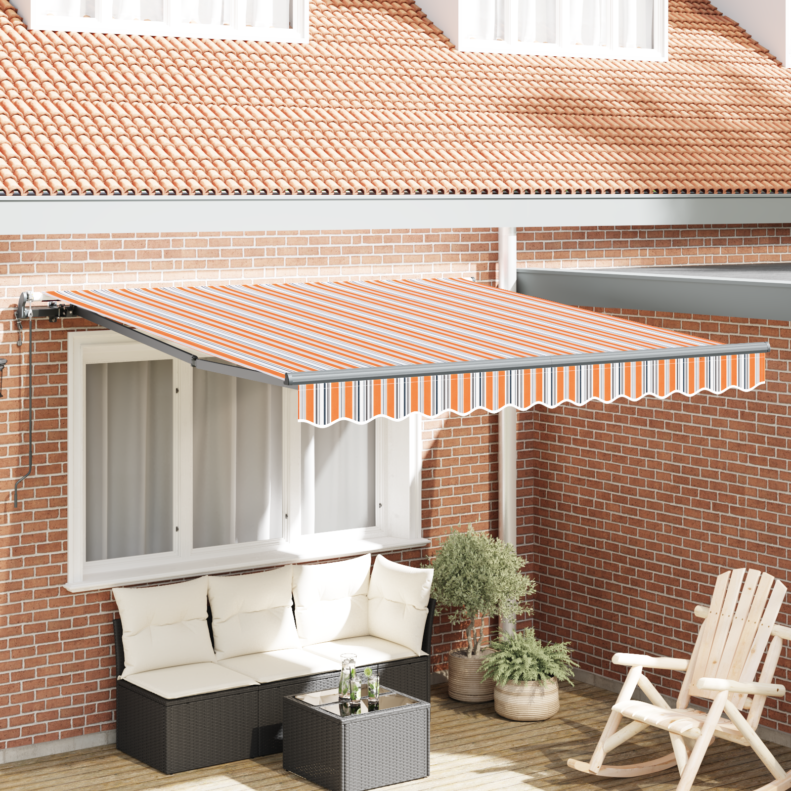 Innvendbar Markise Flerfarget 300 x 250 cm stoff