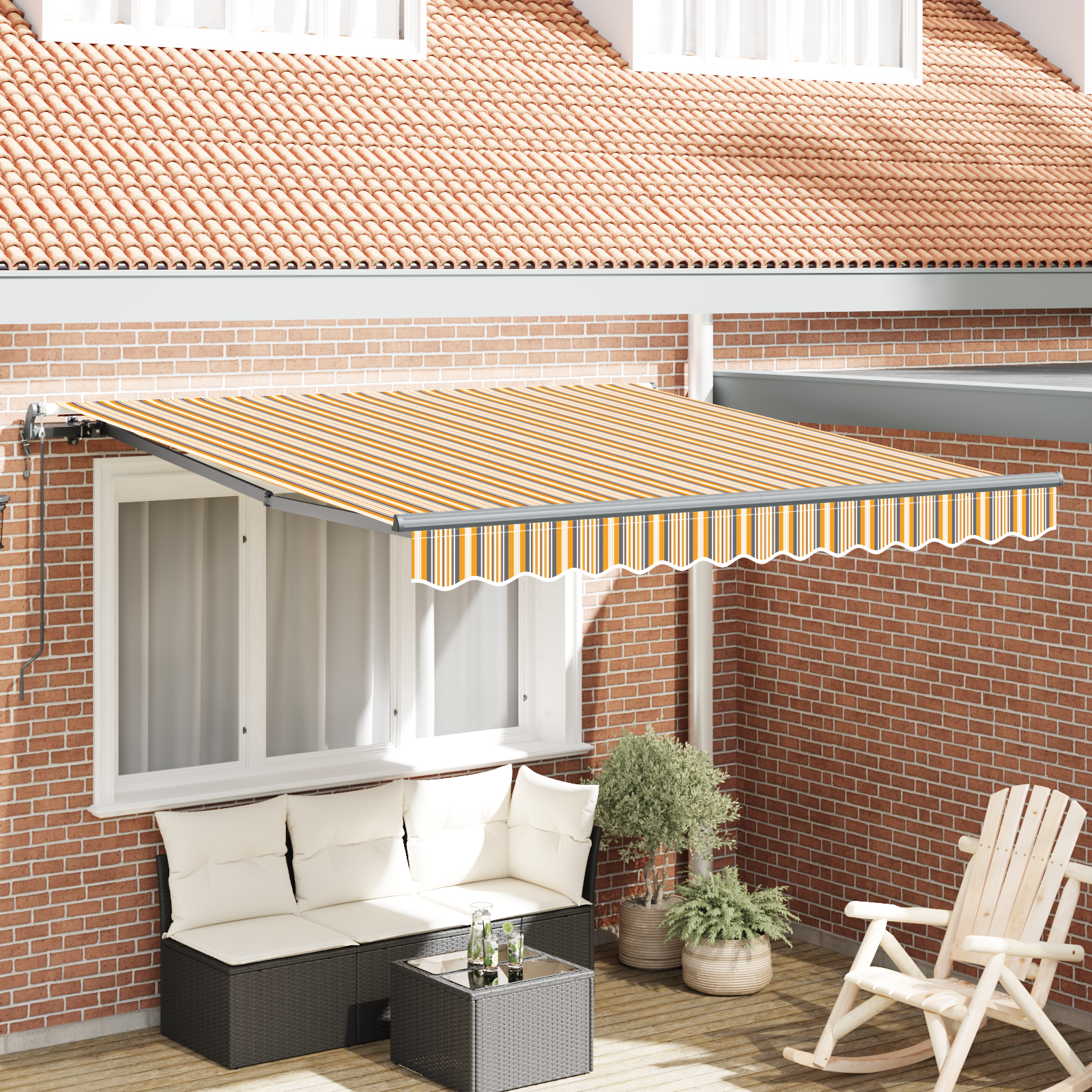 Innvendbar Markise Flerfarget 300 x 250 cm stoff