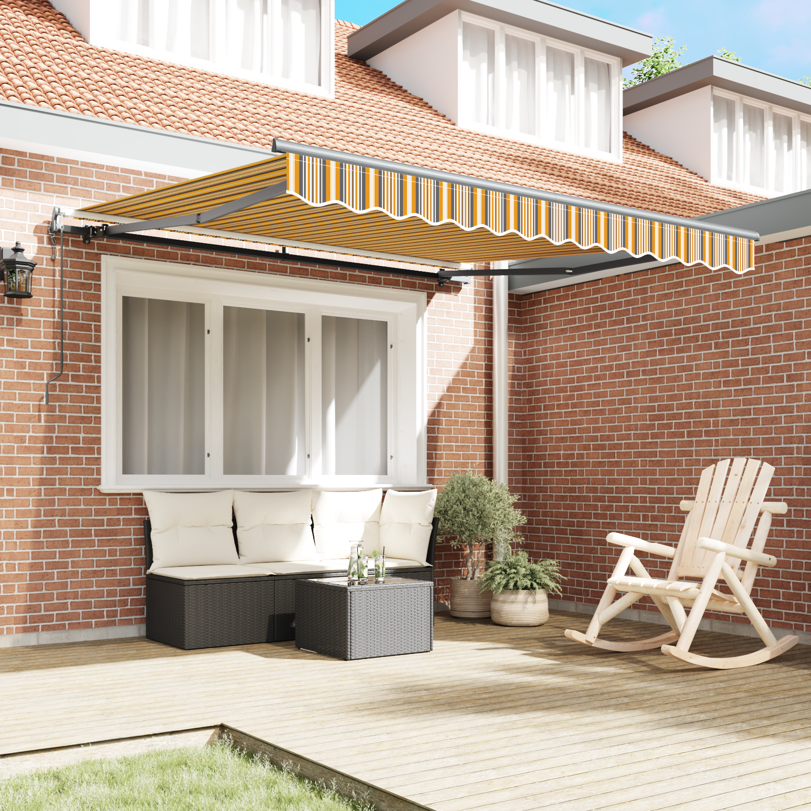 Innvendbar Markise Flerfarget 300 x 250 cm stoff