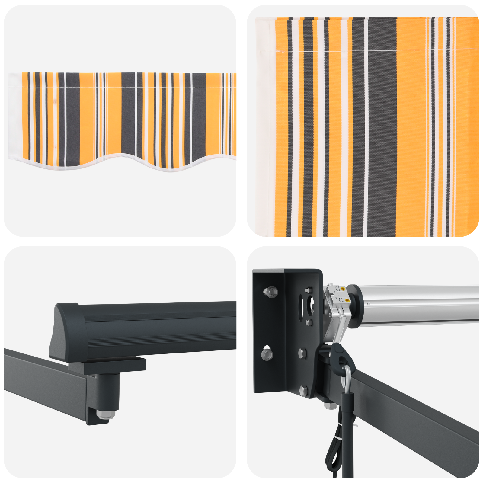 Innvendbar Markise Flerfarget 300x250 cm stoff
