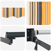 Innvendbar Markise Flerfarget 300x250 cm stoff