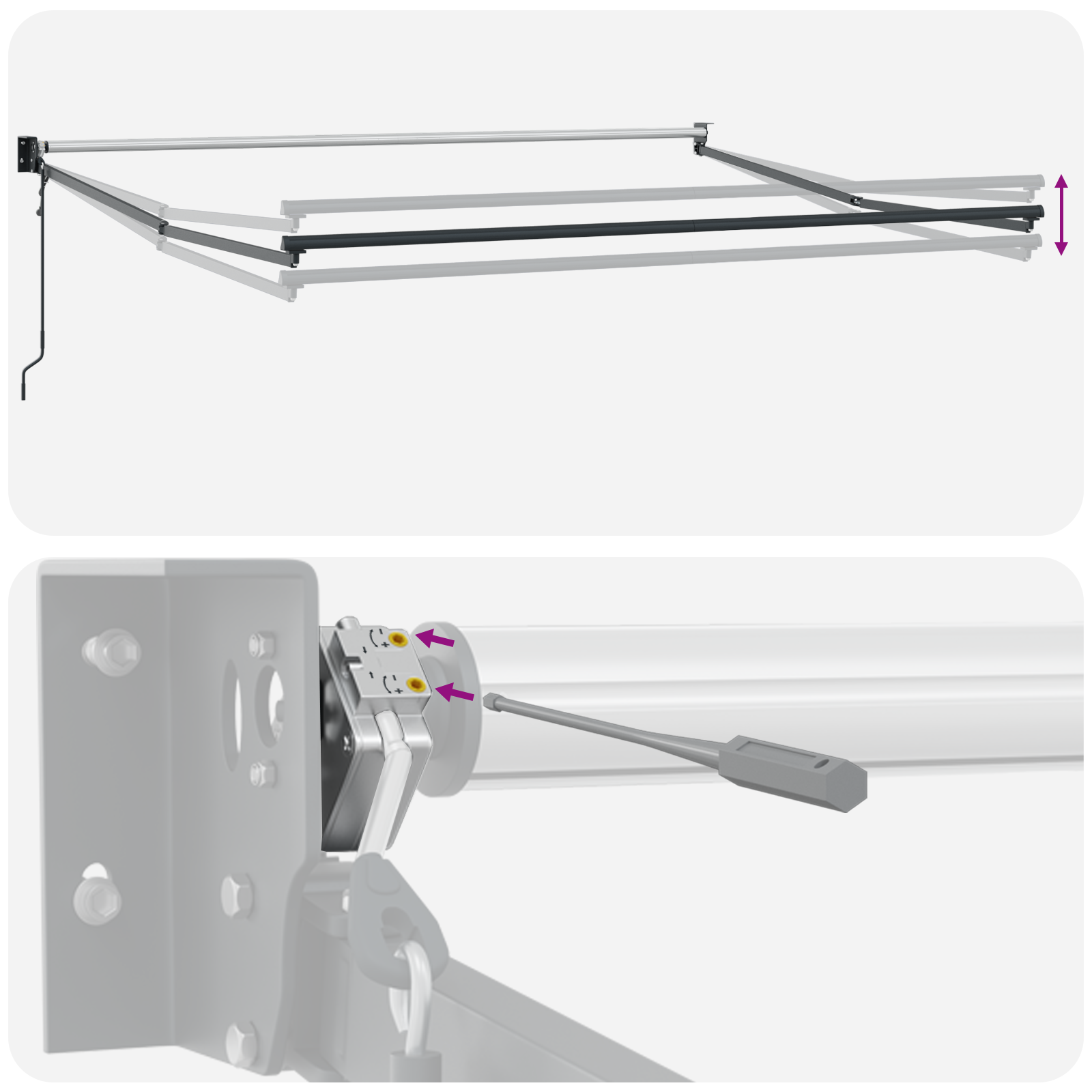 Innvendbar Markise Flerfarget 300x250 cm stoff