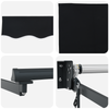 Markise Svart 3 x 2,5 m Polyester og metall