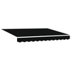 Markise Svart 3 x 2,5 m Polyester og metall