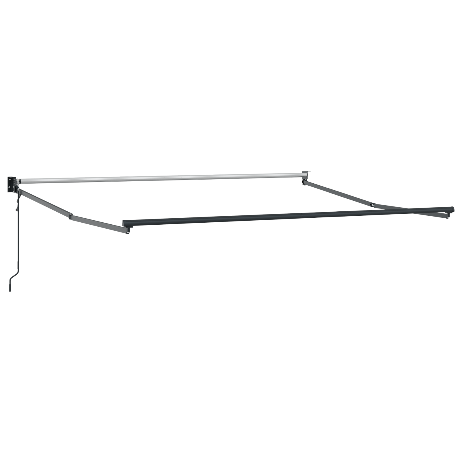 Markise Svart 3 x 2,5 m Polyester og metall
