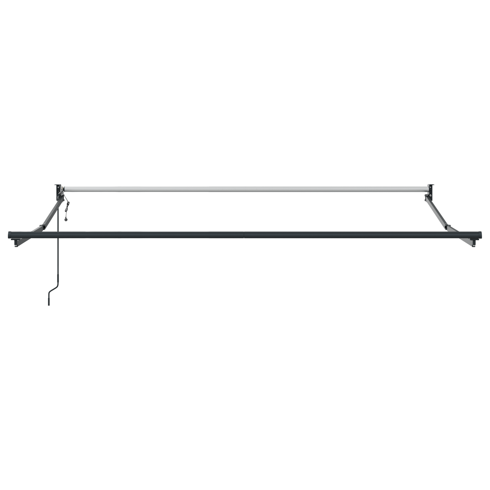 Markise Svart 3 x 2,5 m Polyester og metall