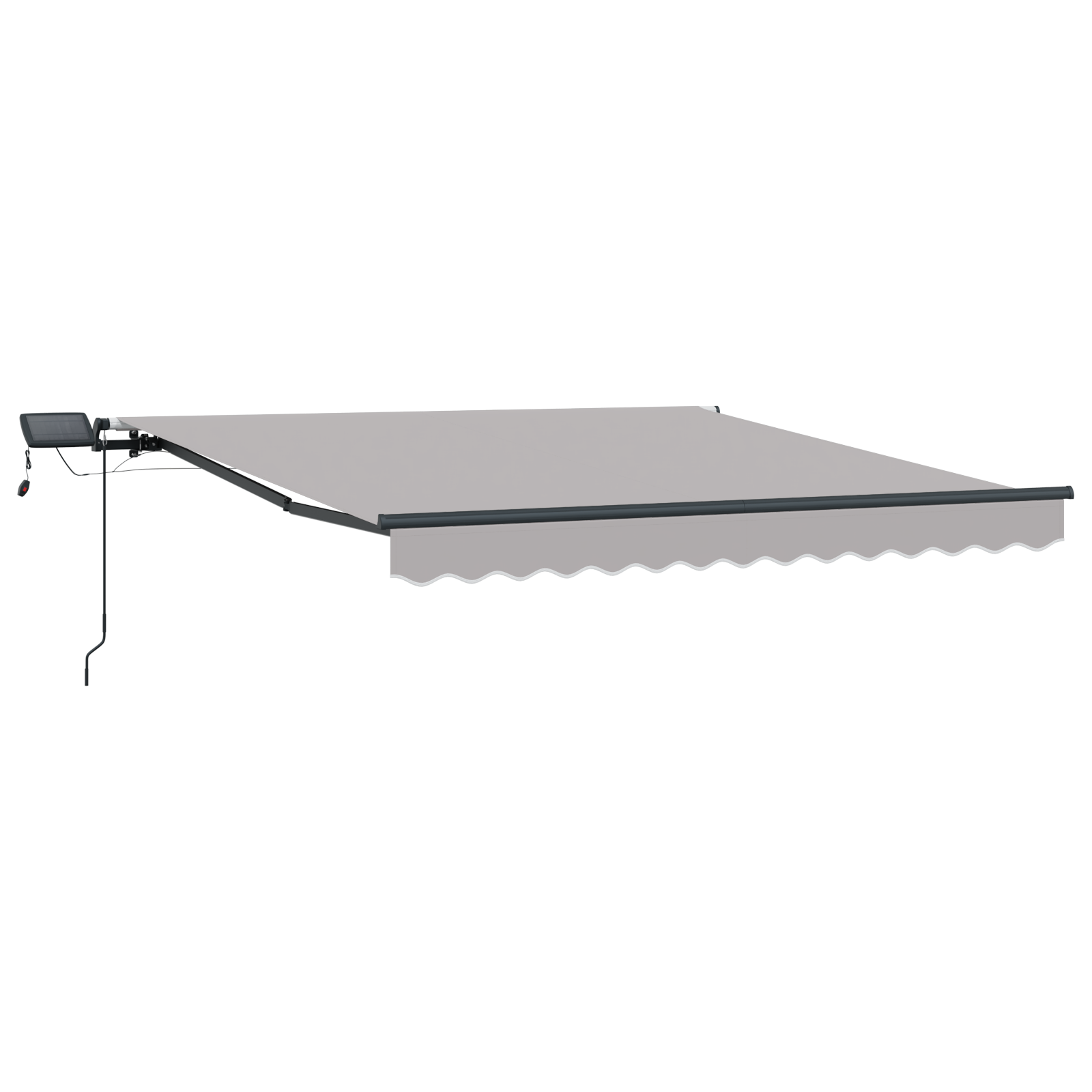 Innvendbar Markise Lysegrå 300 x 250 cm stoff