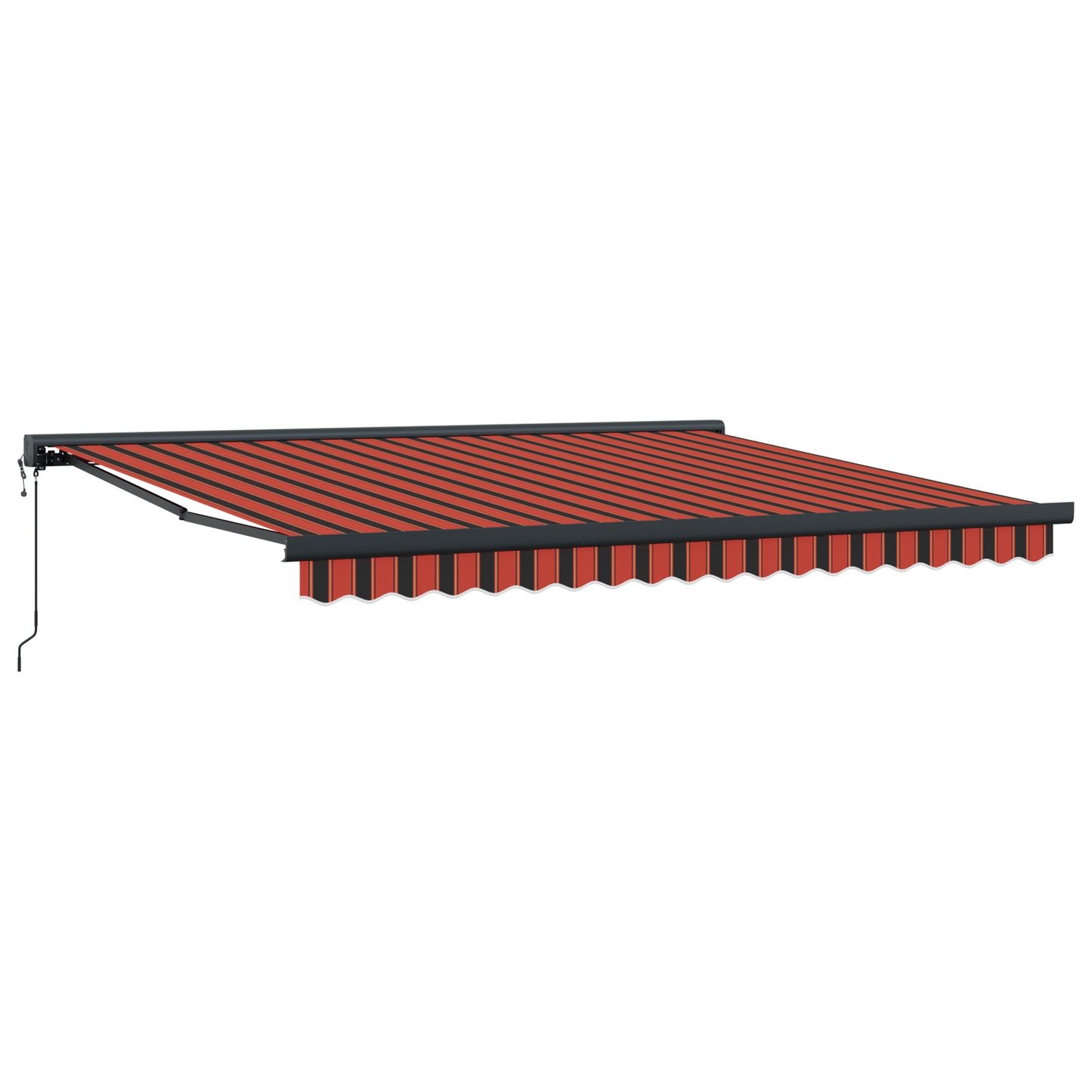 Innvendbar Markise Rød og svart 350 x 250 cm stoff