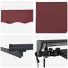 Innvendbar Markise Burgunder Rød 350x250 cm stoff