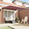 Innvendbar Markise Burgunder Rød 350x250 cm stoff