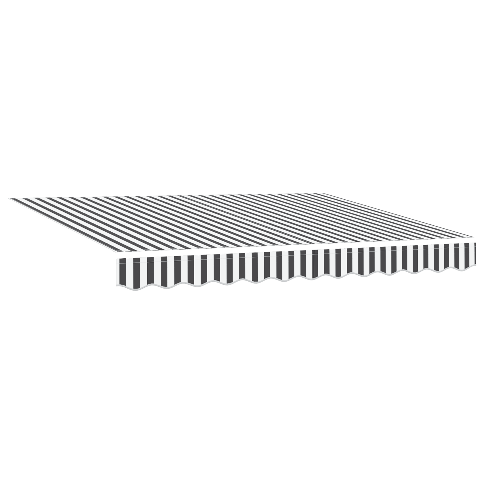 Innvendbar Markise Antrasitt og Hvit 350x250 cm stoff