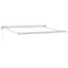 Innvendbar Markise Rød og hvit 350 x 250 cm Stoff, Metall