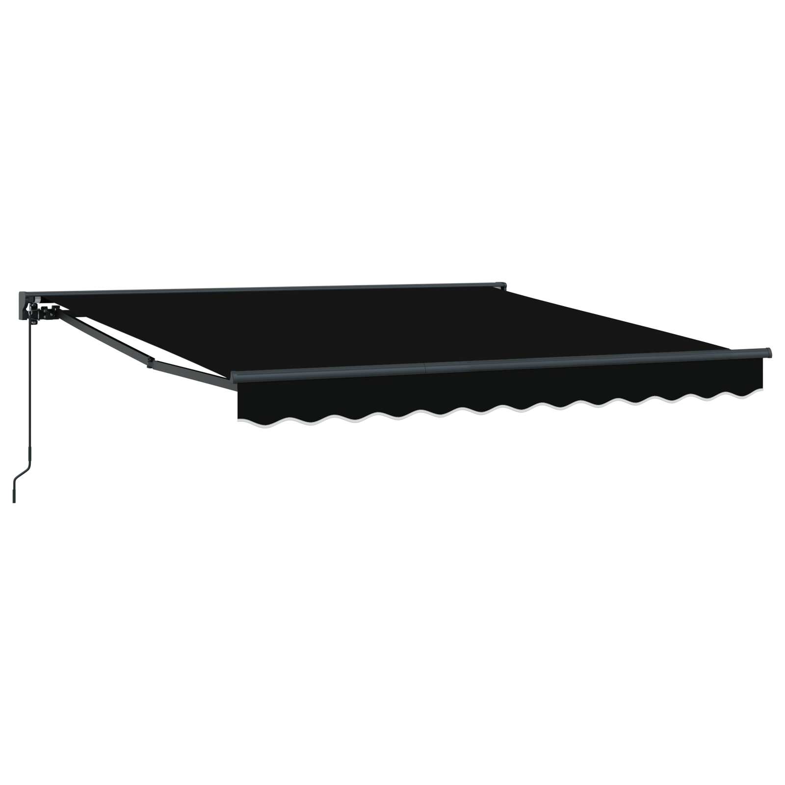 Innvendbar Markise Svart 350x250 cm stoff
