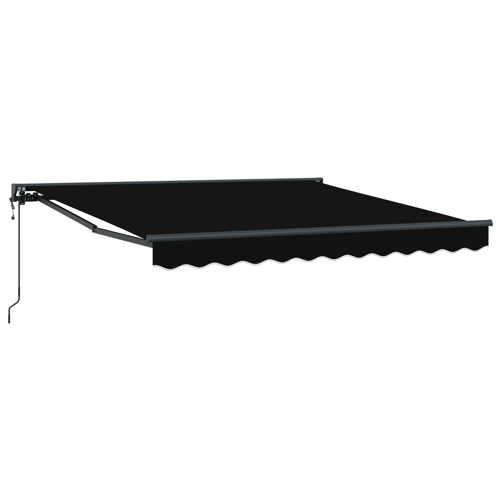 Innvendbar Markise Svart 350x250 cm stoff