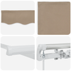 Innvendbar Markise Beige 350 x 250 cm stoff