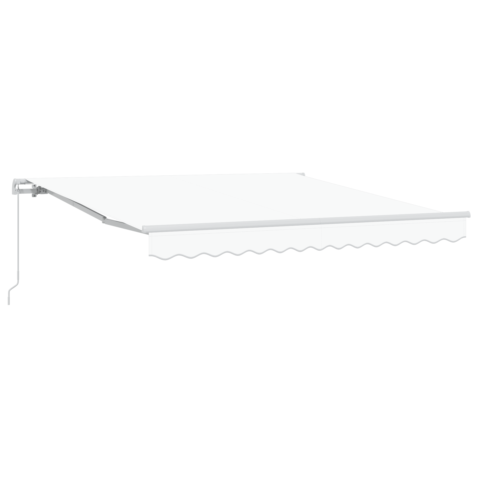 Innvendbar Markise Hvit 350 x 250 cm stoff
