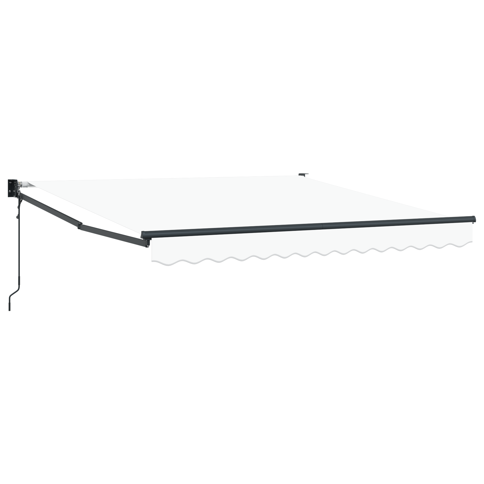 Innvendbar Markise Hvit 350 x 250 cm stoff
