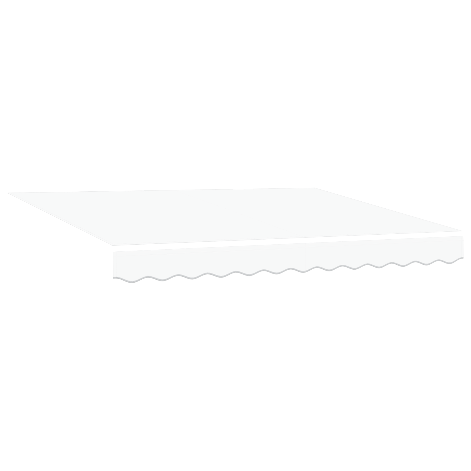 Innvendbar Markise Hvit 350 x 250 cm stoff