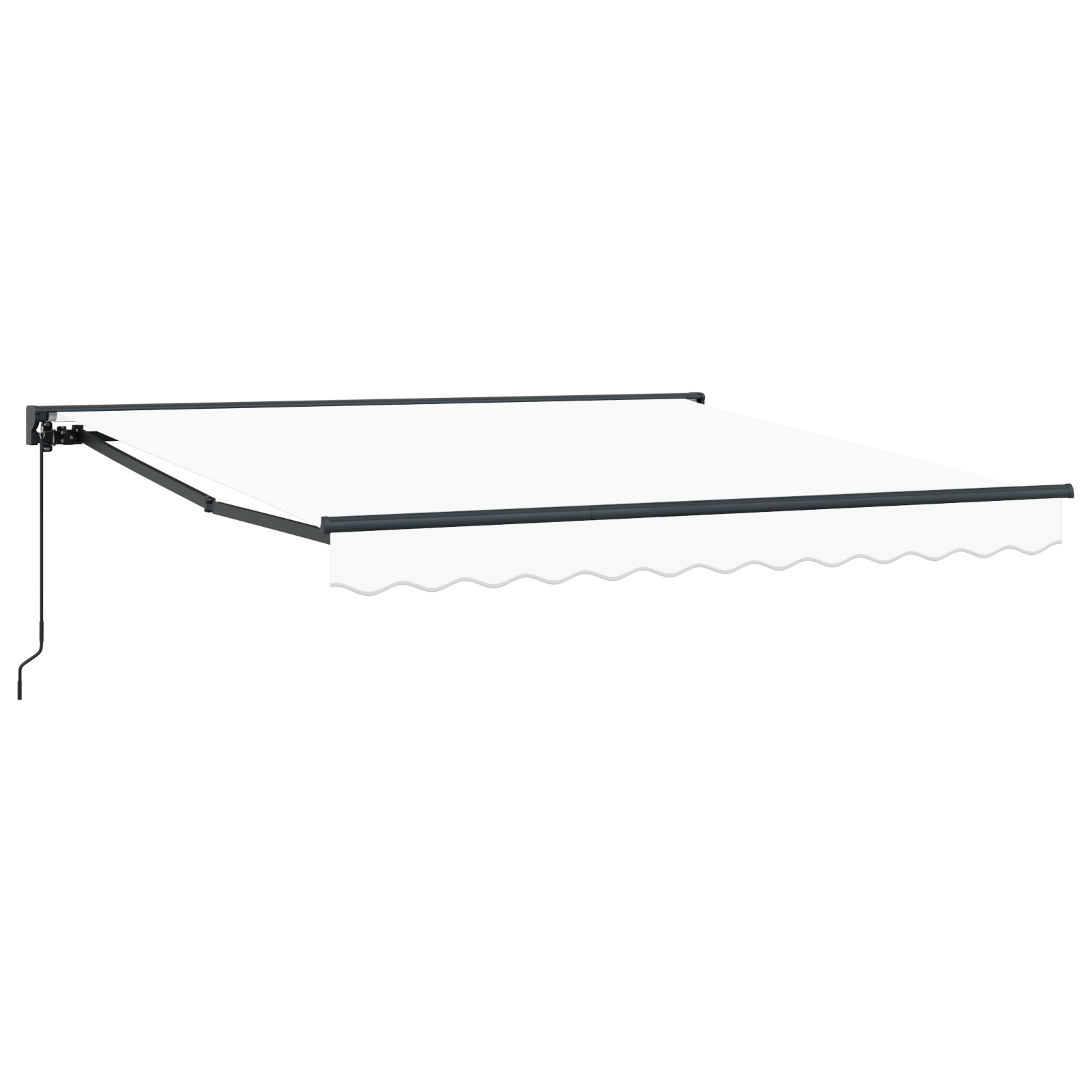 Innvendbar Markise Hvit 350x250 cm stoff