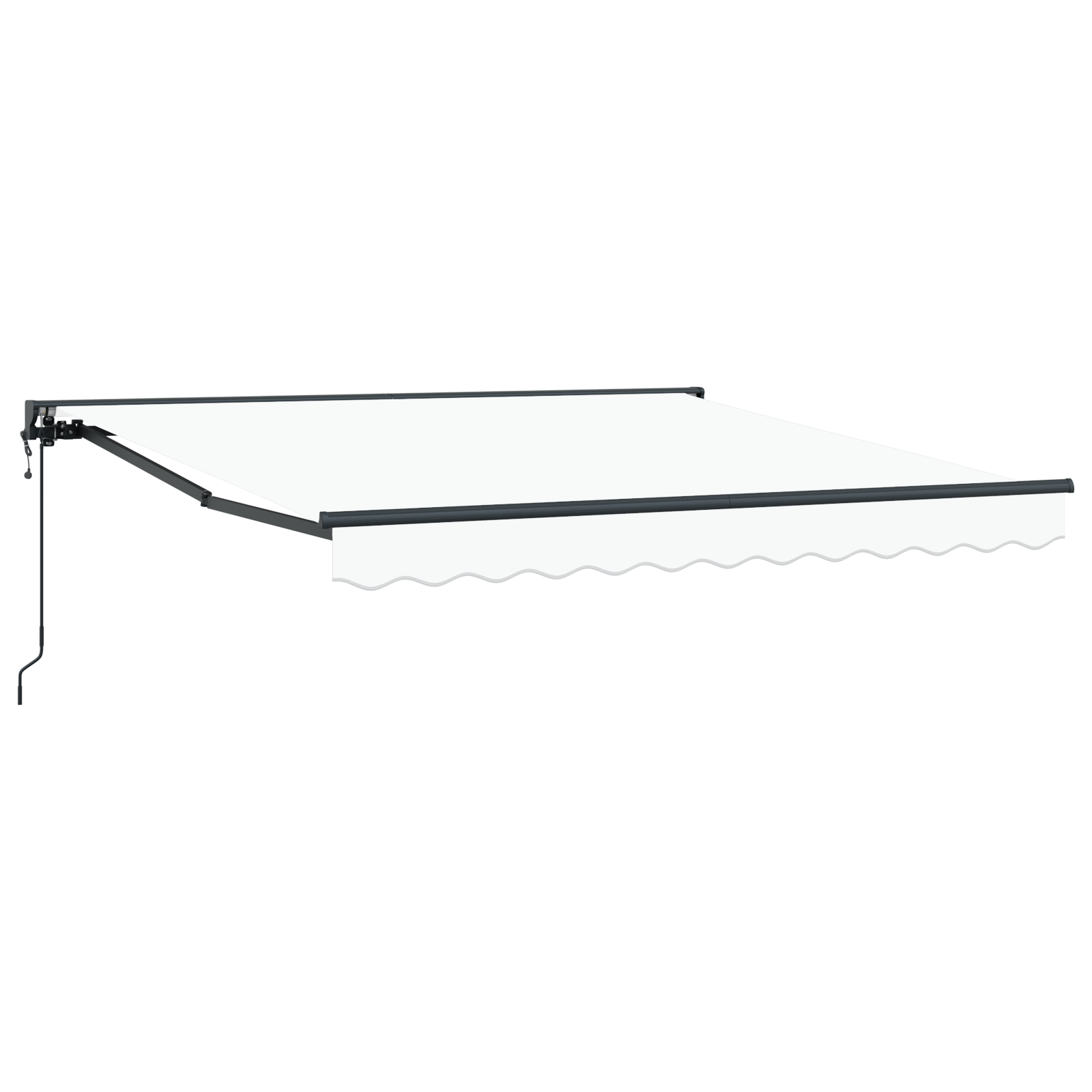 Innvendbar Markise Hvit 350x250 cm stoff