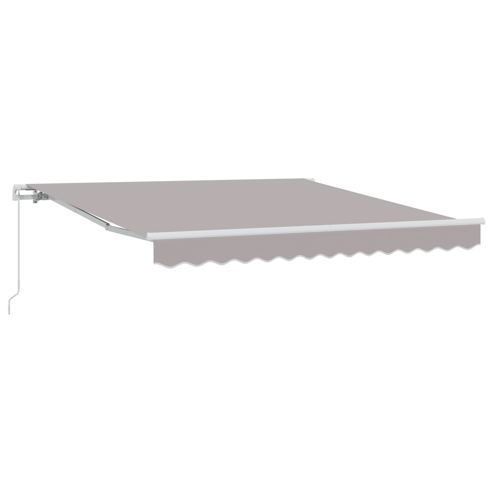 Innvendbar Markise Lysegrå 350 x 250 cm stoff