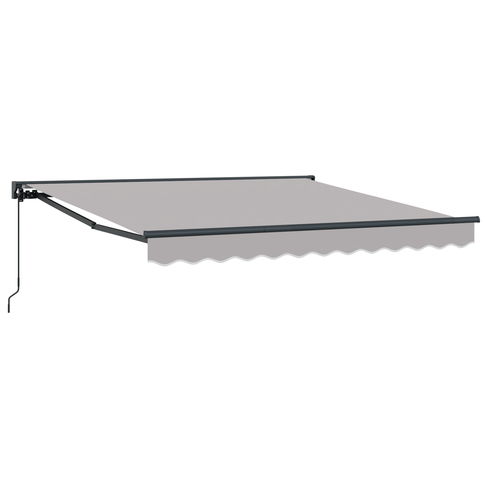 Innvendbar Markise Lysegrå 350x250 cm stoff