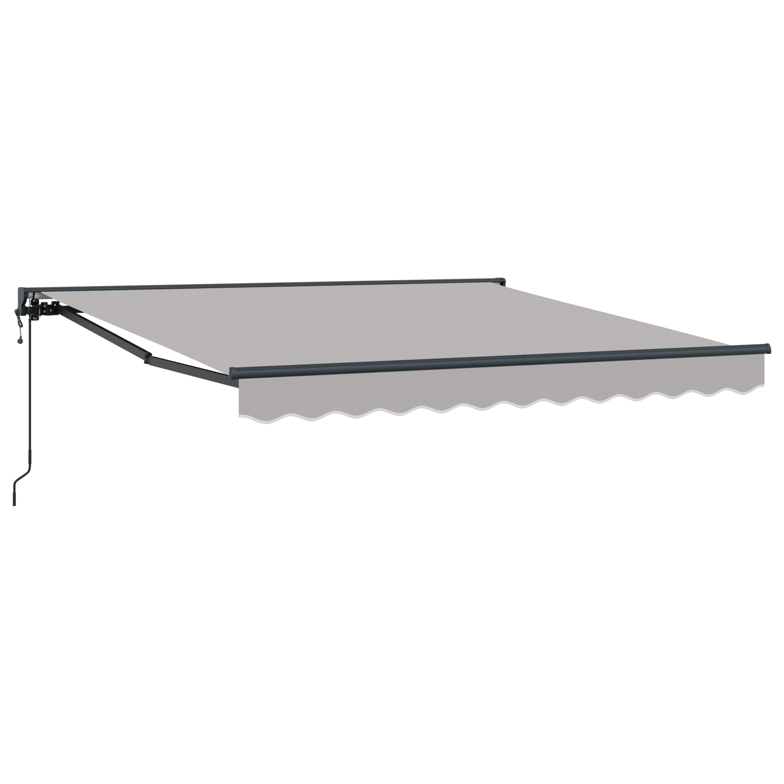 Innvendbar Markise Lysegrå 350x250 cm stoff