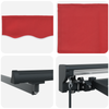 Innvendbar Markise Rød 350x250 cm stoff