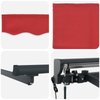 Innvendbar Markise Rød 350x250 cm stoff
