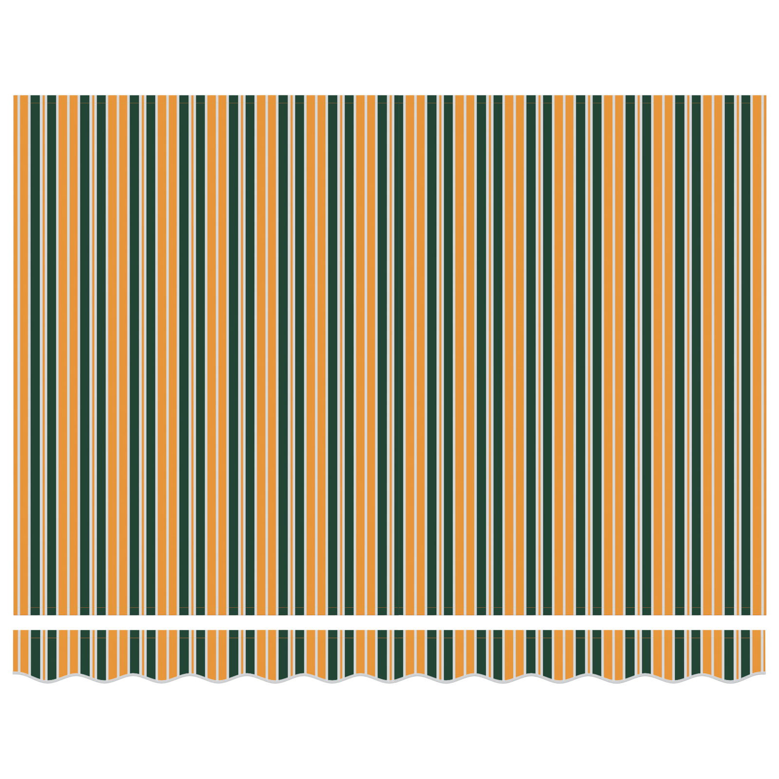 Innvendbar Markise Grønn og gul 350x250 cm stoff