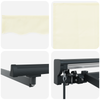Innvendbar Markise Krem 400 × 300 cm Polyester