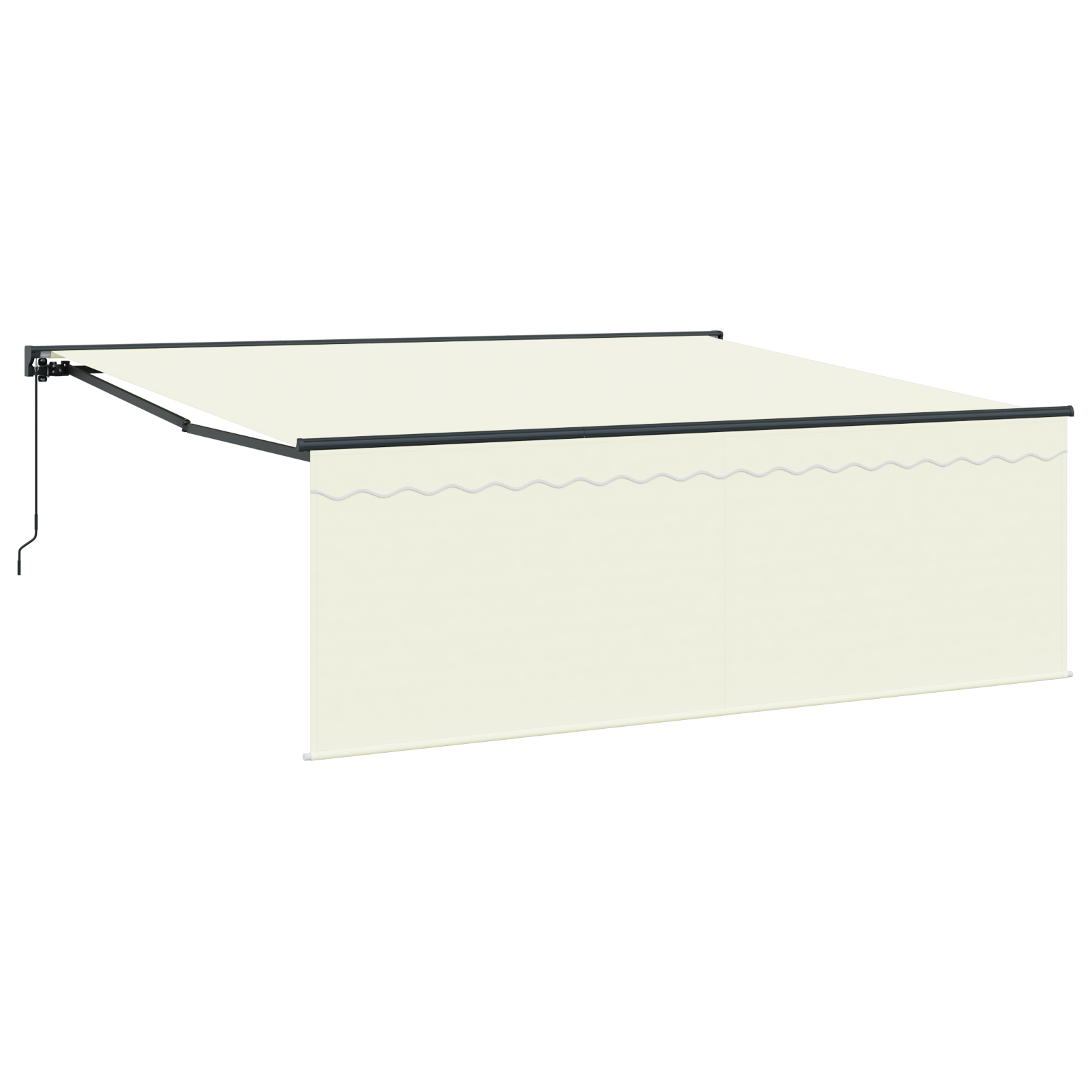Innvendbar Markise Krem 400 × 300 cm Polyester