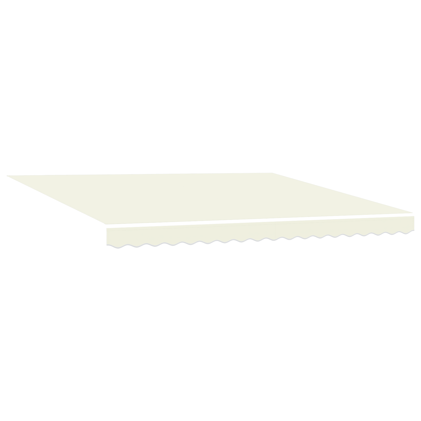 Innvendbar Markise Krem 400 × 300 cm Polyester og aluminium