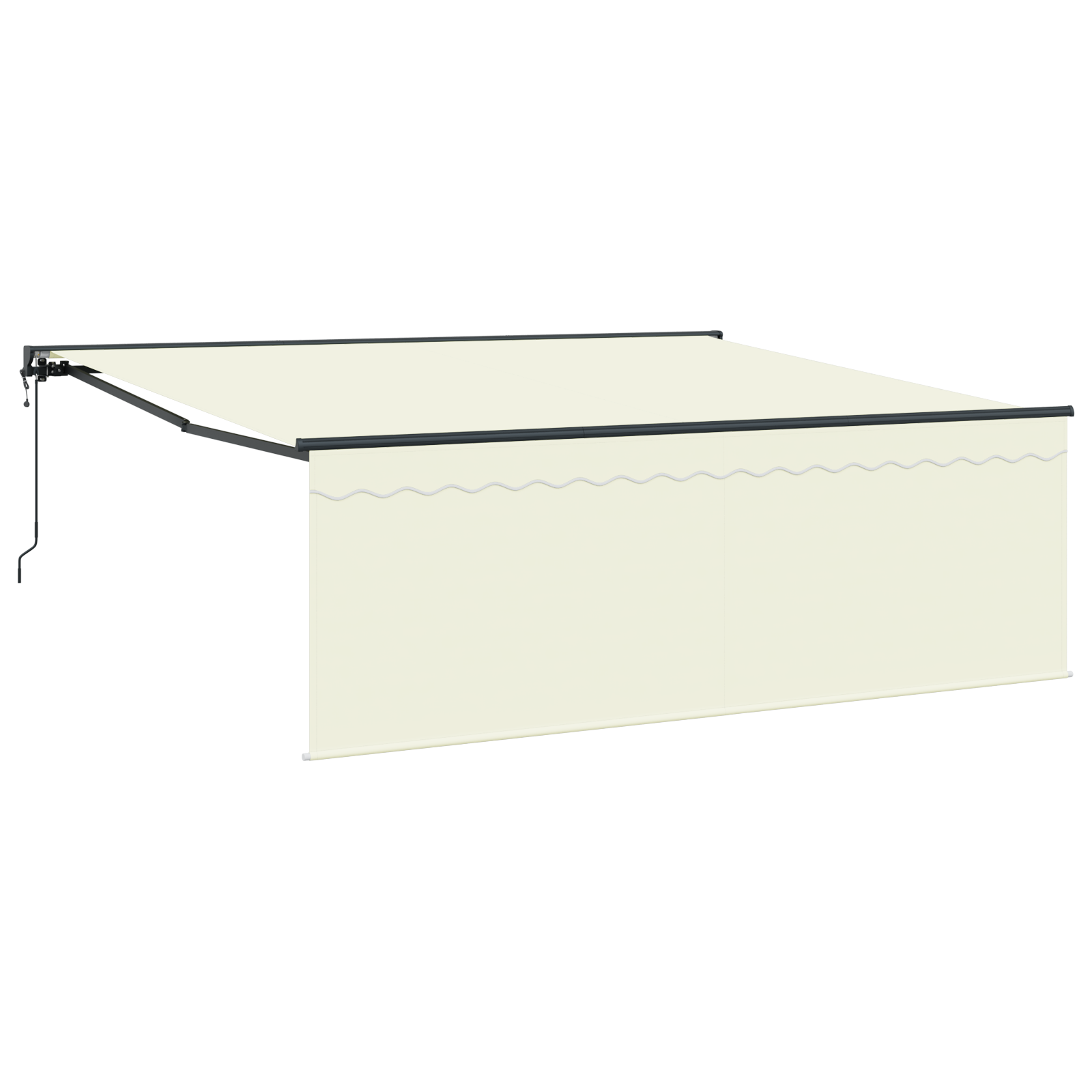 Innvendbar Markise Krem 400 × 300 cm stoff