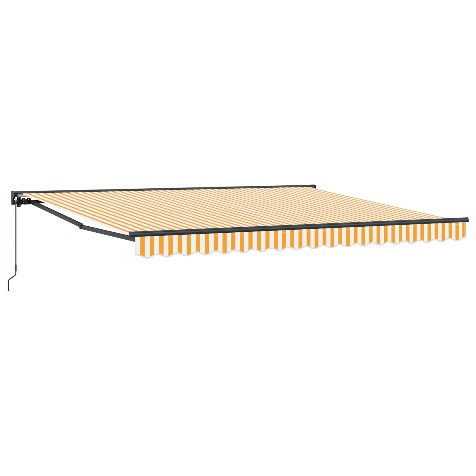 Innvendbar Markise Gul og hvit 400x300 cm stoff
