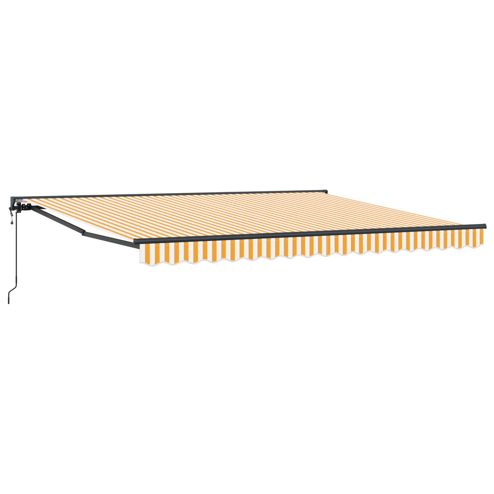 Innvendbar Markise Gul og hvit 400x300 cm stoff
