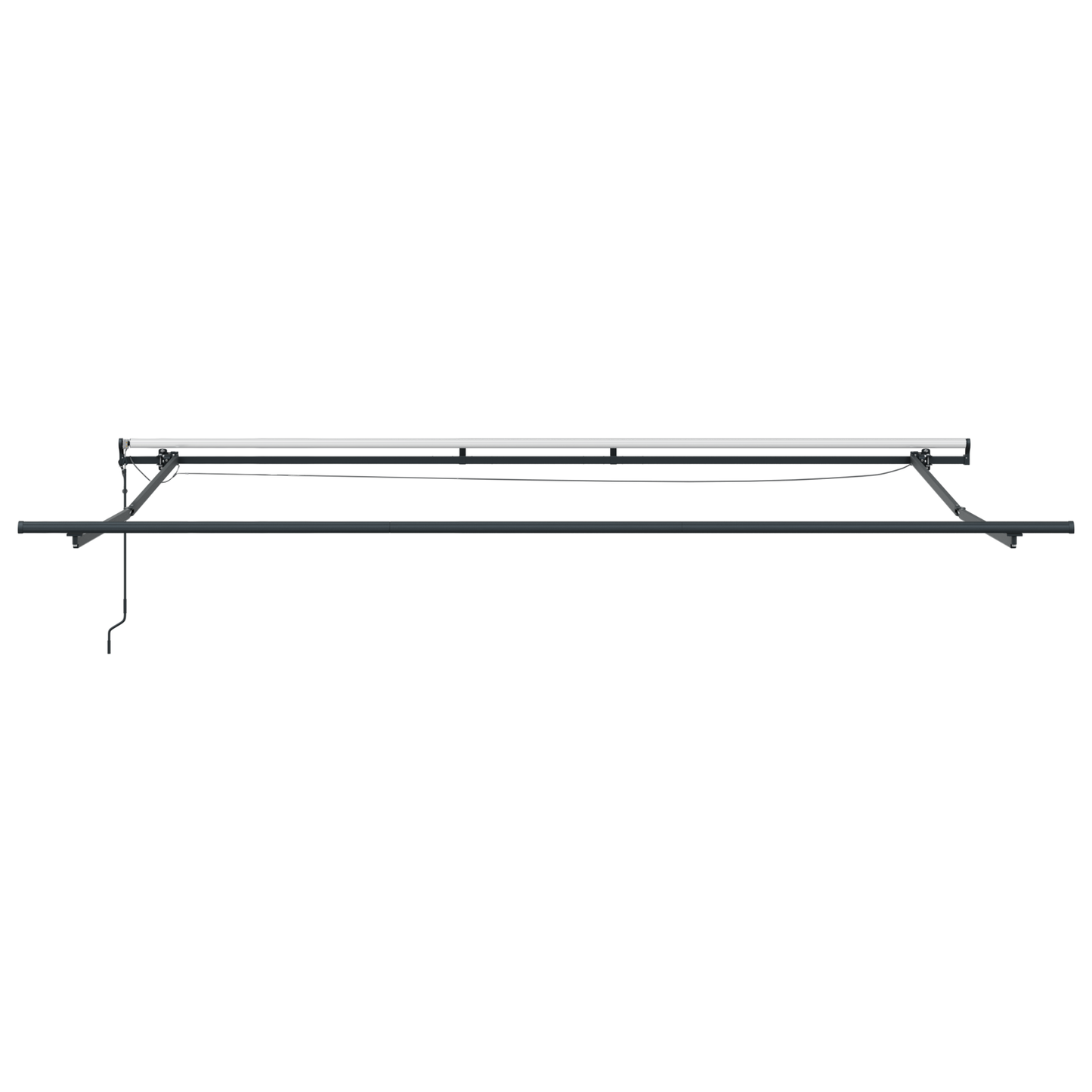 Uttrekkbar markise oransje og brun 400 × 300 cm Polyester